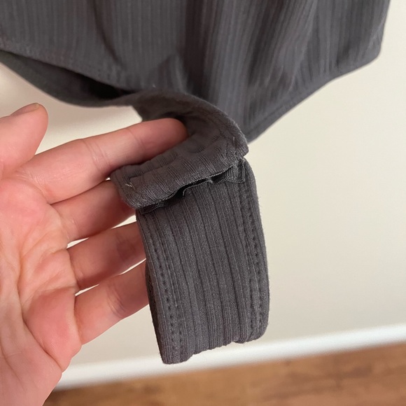NWT Free People Speed Dial Ribbed Bodysuit in Grey, XS - Picture 8 of 16
